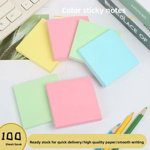 Bloc de Notas Adhesivas de Colores, 76*76 mm, 100 Hojas, Papel para Notas, Material de Oficina Creativo y Colorido - Product Image 3