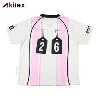 Jersey Sepak Bola Custom Unisex Akilex, Bahan Mesh, Streetwear, Supplier Grosir, Maillot De Foot