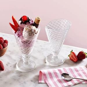 Vente en gros <span class=keywords><strong>de</strong></span> bols en verre gaufré sans plomb, colorés, pour crème glacée, salade et dessert - Product Image 4