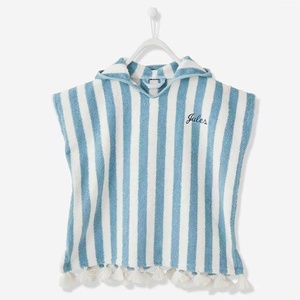 Asciugamano Poncho con Cappuccio per <span class=keywords><strong>Bambini</strong></span>, 100% Cotone a Righe, Asciugatura Rapida, Ultra Assorbente, Morbido, per Nuoto, Spiaggia e Surf - Product Image 3