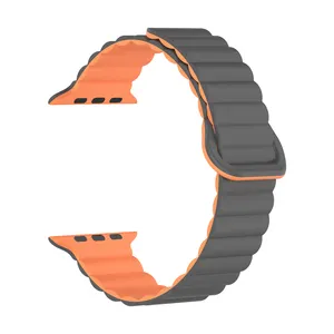 LEWO Sport Curve cinturino per orologio intelligente in Silicone cinturino per orologio magnetico di ricambio da uomo per Apple Watch Ultra 8 7 6 5 4 SE