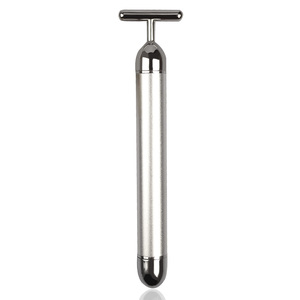 Rullo Massaggiante Viso Anti-Età Popolare 2026, Rullo Vibrante a Barra Energetica in <span class=keywords><strong>Oro</strong></span> 24K di Alta Qualità, per Lifting Cutaneo a Forma di T - Product Image 4