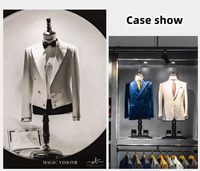 Mannequin d'affichage de costume pour hommes de haute qualité-Demi-corps supérieur, lin noir, bras flexibles en bois pour les magasins de détail