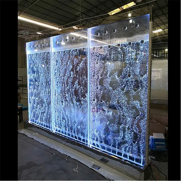 Beste Prijs Populaire Moderne Decoratie Acryl Led Water Bubble Wandmontage Aquarium Voor Thuis Hotel