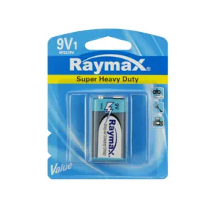 Raymax Pin Chính OEM Pin 250Mah 6F22 9V Pin Carbon Kẽm Không Báo Khói Thủy Ngân