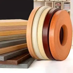 Fita de borda de PVC para móveis de madeira 3mm Faixa de borda de plástico flexível de canto de PVC