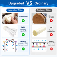 Filtre à eau à ultrafiltration PVDF à valve automatique avec membrane lavable, corps en acier inoxydable pour une utilisation à haut débit dans toute la maison