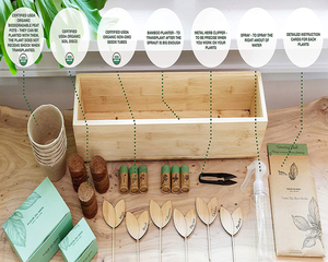 Kit de jardinage d'intérieur sur fenêtre, idées de cadeaux uniques <span class=keywords><strong>pour</strong></span> Pâques <span class=keywords><strong>pour</strong></span> femmes, mamans, amies - Product Image 4