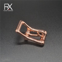 Boucle ardillon personnalisée en alliage de zinc couleur or rose Boucle de ceinture réglable avec fermoir à languette pour ceinture sans nickel
