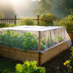 Gran oferta DIY en <span class=keywords><strong>Amazon</strong></span>, mosquitera de tela, cubierta de insectos para jardín al aire libre, cama elevada, barrera de malla, Parasol Blanco - Product Image 1