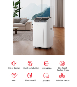 เครื่องปรับอากาศแบบพกพาอัจฉริยะมี9000btu 1Ton 12000Btu 110V 120V 60Hz ผลิตโดยตรงจากโรงงานในยุโรป - Product Image 5