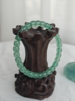 Ensemble de bracelets perlés en cristal vert avec support en bois pour pierres brutes, décoration de bijoux en pierres précieuses, énergie personnelle