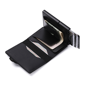 Genuine Leather RFID Blocking Smart <b>Wallet</b> with Aluminum Lining Open Closure <b>Long</b> Length Anti-Theft Unisex - Product Image 4