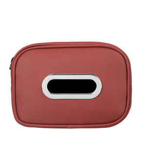 T-1235 Organisateur de voiture portable en cuir PU souple de haute qualité avec logo personnalisé, boîte à mouchoirs universelle pour dossier de siège, rangement de papier, nouveau intérieur - Product Image 6