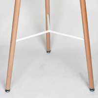 Table ronde haute de style moderne et simple Table de bar extensible à pieds en bois au design triangulaire pour la maison et les meubles de salon