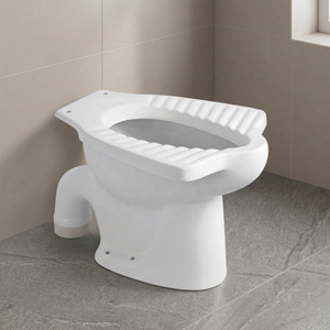 Ensemble WC monobloc en céramique Anglo Indian EWC, cuvette de toilette européenne à chasse directe avec siphon en P, cuvette ronde - Product Image 6