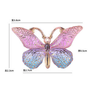 Liontin Kupu-kupu Warna-warni, Liontin Akrilik Kupu-kupu, Kerajinan Perhiasan, Liontin Kupu-kupu untuk DIY Casing Ponsel, Perhiasan Tangan - Product Image 3