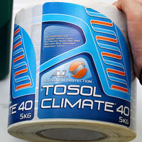 Étiquettes adhésives liquides imperméables, résistantes à l'huile, durables, écologiques, autocollants en PET avec une forte adhérence pour les produits chimiques