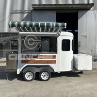Remorque de nourriture pour chevaux Vintage personnalisé commercial mariage camions de nourriture miroir camping caravane chariot