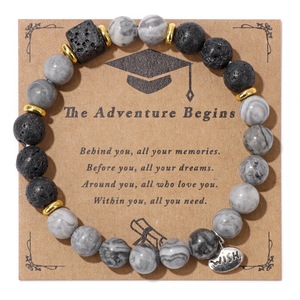 Bracelet en <span class=keywords><strong>pierre</strong></span> <span class=keywords><strong>de</strong></span> <span class=keywords><strong>lave</strong></span> turquoise <span class=keywords><strong>de</strong></span> 8mm Bracelet <span class=keywords><strong>de</strong></span> perles en <span class=keywords><strong>pierre</strong></span> naturelle extensible fait à la main Cadeaux <span class=keywords><strong>de</strong></span> remise des diplômes avec breloque <span class=keywords><strong>de</strong></span> souhait - Product Image 6
