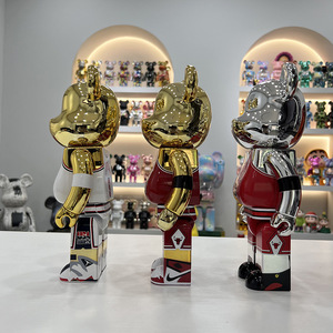 Figuras Bearbrick 400% <span class=keywords><strong>Jordans</strong></span> Bulls 23 al por Mayor, Muñeco Kwas Block para Adornos, Modelo <span class=keywords><strong>de</strong></span> Juguete Bearbricks, Regalo para Niños - Product Image 2