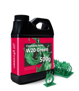 เรซิ่นหล่อแบบ Phrozen W20 สีเขียว สำหรับงานเครื่องประดับ งานศิลปะ งานสะสม ความหนืด 190-250 CP ความหนาแน่น 1.07 กรัม/ซม.³ บรรจุขวดละ 500 กรัม - Product Image 6