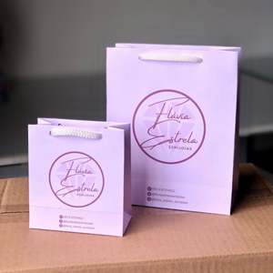 Custom Print Logo Elegant White pink Gift Paper <b>Bags</b> Pink Luxury Clothing Boutique Paper Shopping <b>Bag</b> With Ribbon Handle - Product Image 2