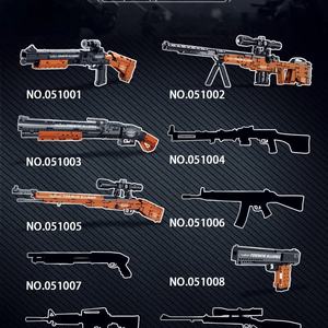 Pistolet en plastique ABS à assembler soi-même, modèle 1:8, jouet pour adultes, petits jouets à assembler, comprend 98 petites pièces de sniper - Product Image 1