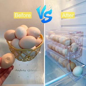 <b>Plastic</b> Rolling Egg Storage Organizer Injection Technics Egg Holder for <b>Kitchen</b> Refrigerator Food Use - Product Image 6