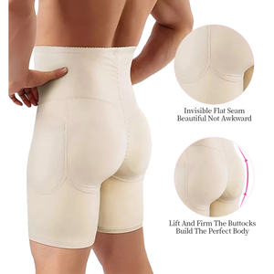 Coussinets de contraction abdominale à taille haute pour hommes Contorsions des fesses Sous-vêtements modelants Boxer Briefs - Product Image 1