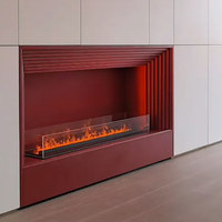 Humidificateur à flamme simulée 3D, lumière ambiante intégrée, design écoénergétique, écran LCD pour usage domestique