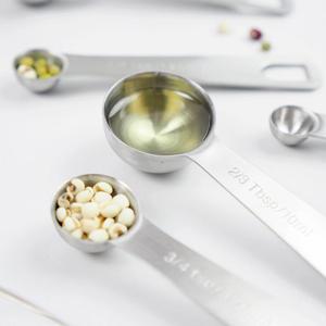 Thép không gỉ Đo muỗng đặt tái sử dụng nhà bếp muỗng cà phê muỗng cà phê cửa hàng đường bột trà nguyên liệu khô - Product Image 4