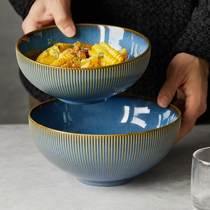 Tazón de Sopa de Porcelana Ecológico de 8 Pulgadas, Gran Capacidad, Resistente a Altas Temperaturas, Tazón Personalizado para Fideos, para el Hogar y Restaurantes - Product Image 4