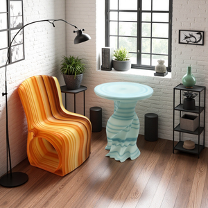 Meubles imprimés en 3D personnalisés |   Grande table et chaises créatives d'extérieur |   Prototypage rapide SLA/SLS avec impression 3D plastique - Product Image 3