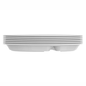 Assiettes en <span class=keywords><strong>plastique</strong></span> microcristallin foncé, empilables, réutilisables, non toxiques, à compartiments, pour collations et fêtes - Product Image 5