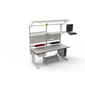 Detall industriale workbench meccanica workstation elettronica scrivania con supporto monitor - Product Image 1