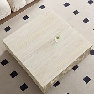 Concrete <b>Square</b> Coffee <b>Table</b> 48x48x12 Inch Modern Minimalist Living Room Furniture - Product Image 4