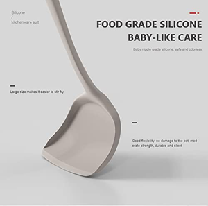 Ensemble de 4 ustensiles de cuisine en silicone de qualité alimentaire : spatule, pince à huile, fouet et pince de cuisine tout-en-un - Product Image 4