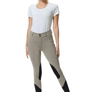 Pantalon d'équitation pour femme avec empiècements en silicone aux genoux, taille haute et poches, idéal pour le saut d'obstacles et le dressage - Product Image 5