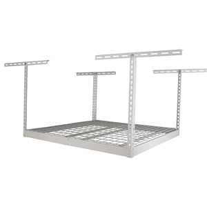 Étagère de <span class=keywords><strong>plafond</strong></span> réglable de taille moyenne blanche JH-Mech 4*4, étagère de <span class=keywords><strong>rangement</strong></span> en hauteur avec 2 crochets gratuits pour le <span class=keywords><strong>rangement</strong></span> et l'organisation du <span class=keywords><strong>garage</strong></span> - Product Image 2