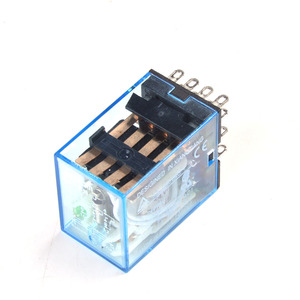 Relé MY4N MY4NJ DC12V AC12V DC24V AC24V <span class=keywords><strong>Bobina</strong></span> 4NO 4NC Relé de Carril DIN de 14 Pines con Base <span class=keywords><strong>Mini</strong></span> Interruptor de Relé Micro Relé Electromagnético - Product Image 4