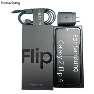 6.7" Orig For Samsung Galaxy Z Flip 4 Z Flip4 5G 8GB 128/256GB NFC Snapdragon Folding Screen Second Hand Mobile Phone Wholesale