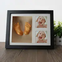 Souvenir — Kit d'impression pour bébés, cadre d'impression des mains et mains, Photo en bois