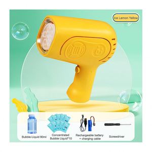 Pistola de Burbujas LED para Niños, Juguete con Diseño de Camuflaje, Máquina de Burbujas de Agua y Jabón, Pistola de Burbujas Súper Potente - Product Image 3