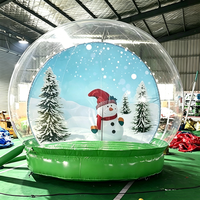 Tente et maison gonflables sur le thème de l'espace, type globe de neige, avec souffleur et pompe, en PVC, pour usage extérieur