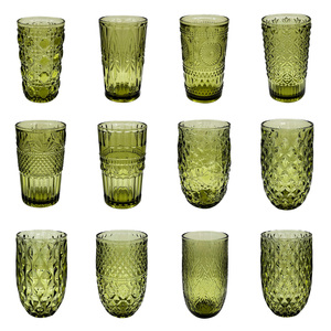 Calici in Vetro Colorato Stile Europeo con Rilievi, <span class=keywords><strong>Bicchieri</strong></span> da Vino Rosso <span class=keywords><strong>Vintage</strong></span> XR865, Vendita all'Ingrosso - Product Image 3