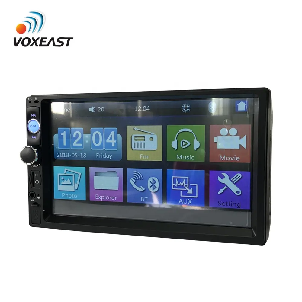 Double Din Car Stereo 7 นิ้วDouble Dinรถวิทยุเข้ากันได้กับBT TF USB MP5/4/3 FM