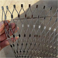Clôture en treillis métallique tressé en acier inoxydable pour zoo, filet de câbles flexible pour volière, barrière de sécurité pour oiseaux 30 50 100mm