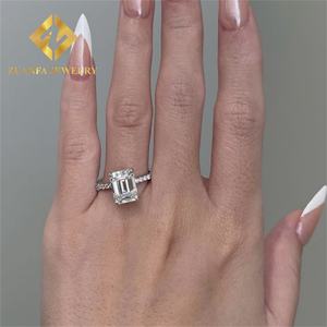 แหวนแต่งงานสุดหรูแบบซ่อนประดับเพชร CVD สำหรับผู้หญิงเครื่องประดับเพชรสำหรับเจ้าสาวแบบซ่อนหรูหรา3Ct 18K - Product Image 2