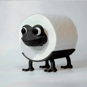 Porta rotolo di carta igienica di pecora divertente porta carta igienica da bagno da piedi <span class=keywords><strong>Set</strong></span> da bagno con stampa 3D porta rotolo di carta di pecora nera esilarante - Product Image 1